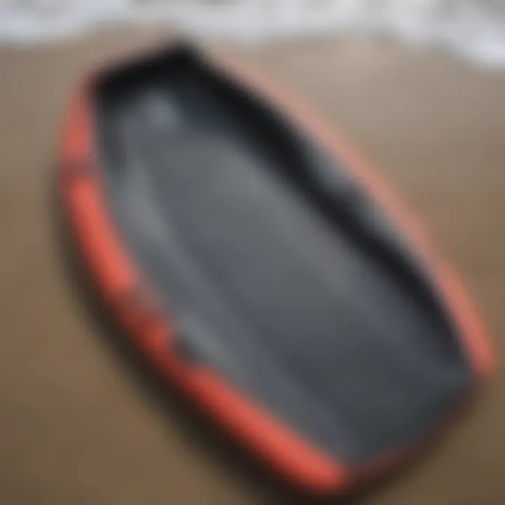 Close-up of a high-quality bodyboard showcasing its material and design