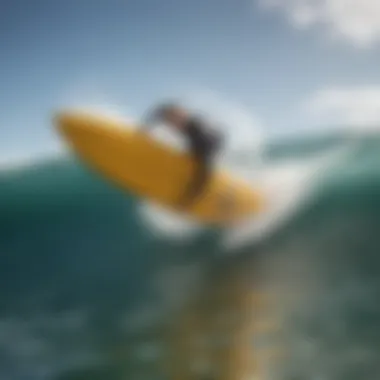 Dynamic balance training on a surfboard