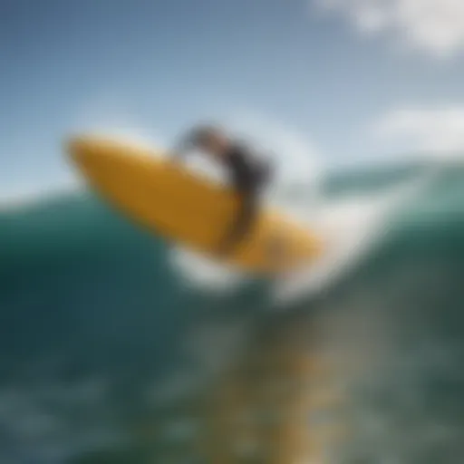 Dynamic balance training on a surfboard