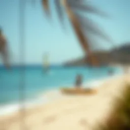 A stunning beach with clear skies and calm waters