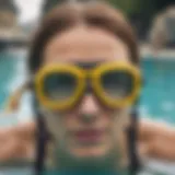 Stylish goggles designed for aquatic activities