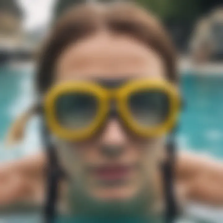 Stylish goggles designed for aquatic activities