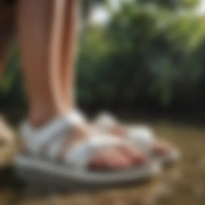 Care tips for maintaining Billabong white sandals for longevity.