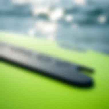 Close-up of the bodyboard's material and texture