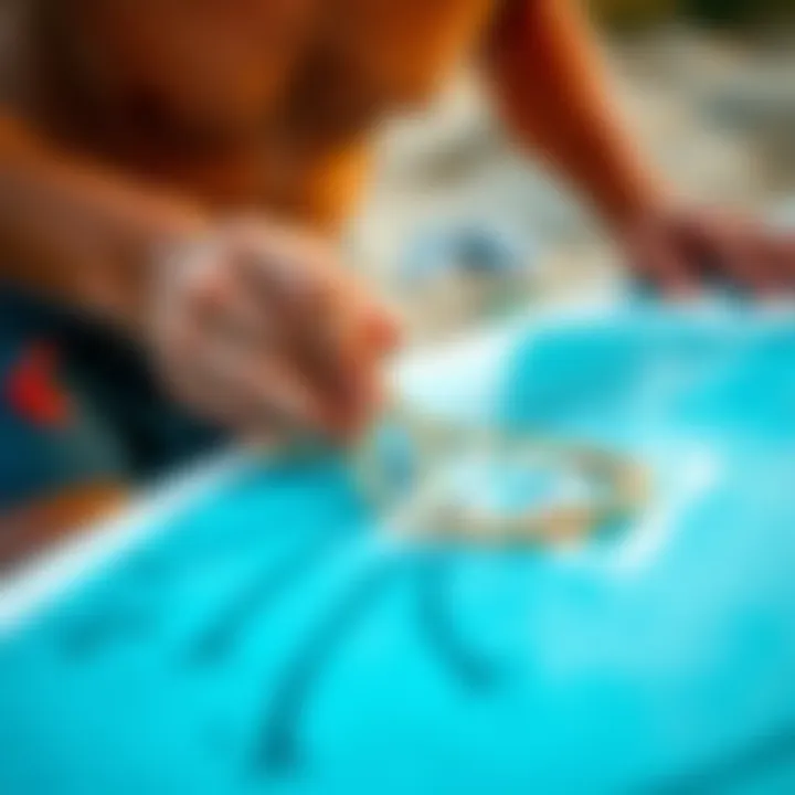 Maintaining Your Boogie Board String Illustration of proper maintenance techniques for boogie board strings