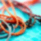 Diverse Types of Boogie Board Strings Boogie board string showcasing various types and materials