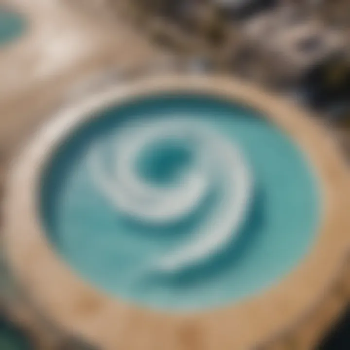 Aerial view of the BSR Wave Pool showcasing its innovative wave technology