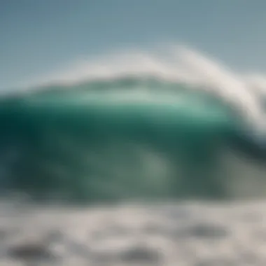 Close-up of ocean waves crashing, symbolizing connection to the sea