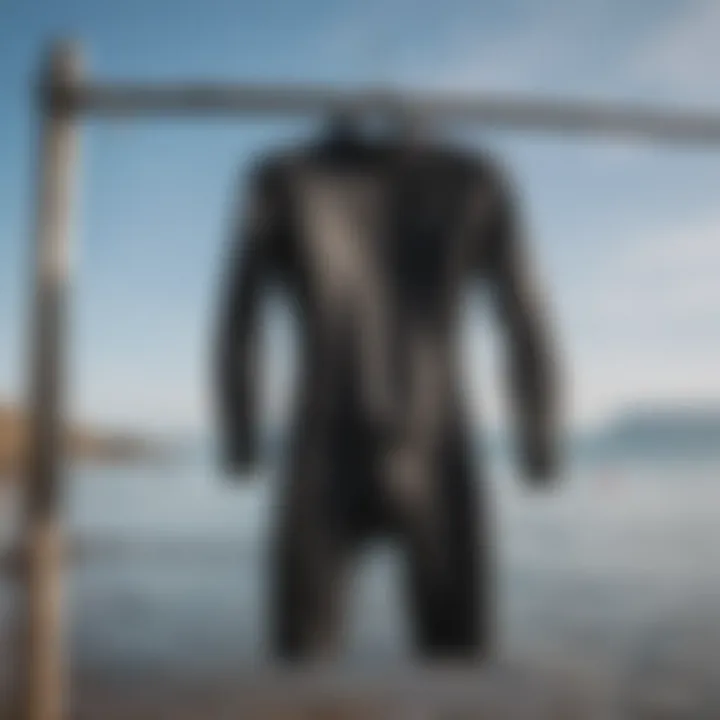 Hanging wetsuit for drying