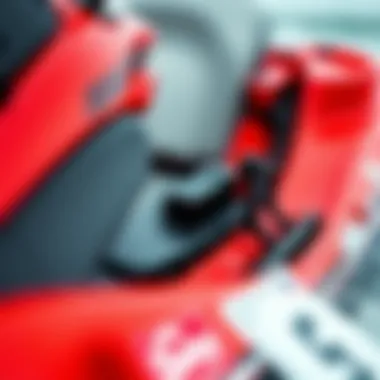 Close-up of jet ski rescue sled features and specifications