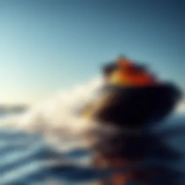 Dynamic jet ski rescue sled in action on water