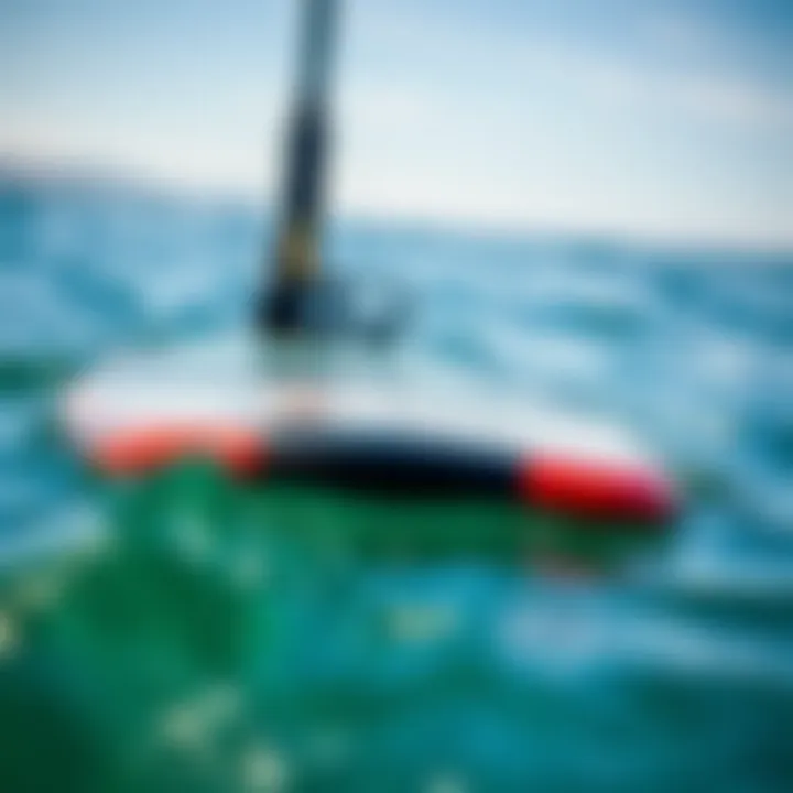 Streamlined Design of Pump Foil Boards Close-up of a pump foil board showcasing its streamlined design