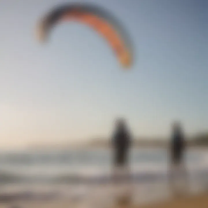 An instructor guiding a beginner in using a Rei Kite, illustrating the learning experience.