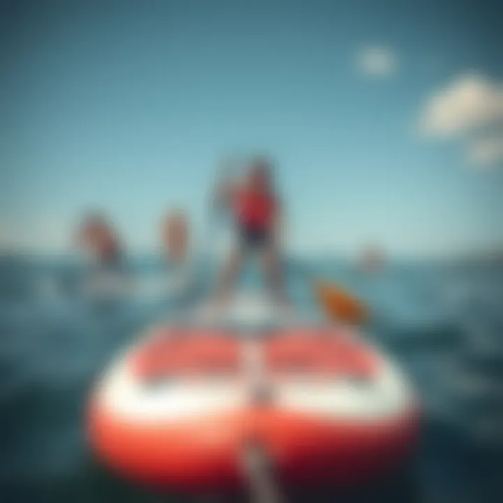 Visual representation of different activities suitable for various SUP sizes