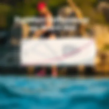 Graph illustrating the relationship between paddler weight and board size selection