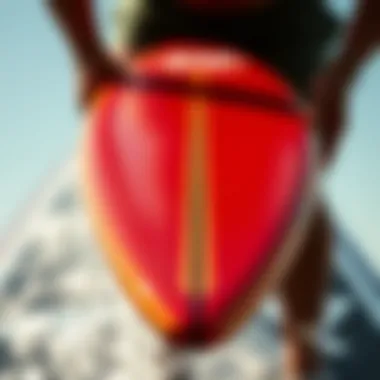 Close-up view of the 48 Zap Skimboard showcasing its sleek design and finish.