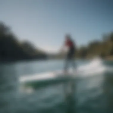 Efoil board in action on water demonstrating performance