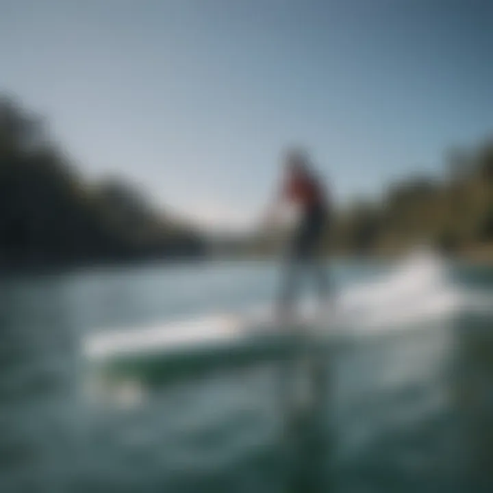 Efoil board in action on water demonstrating performance