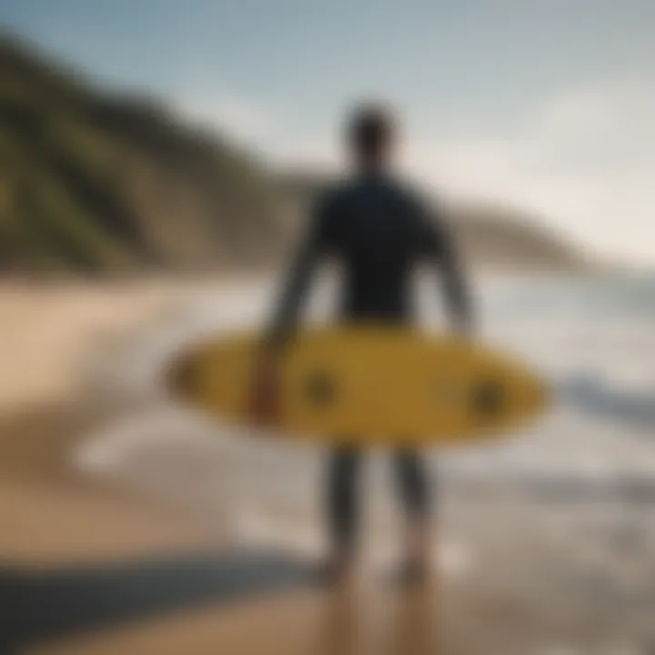 DB Surfboard Bags in the Surfing Lifestyle Surfer using DB surfboard bag at the beach