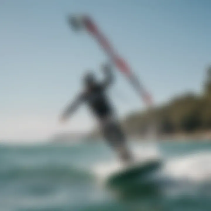 Duotone Neo 9M in action on the water, demonstrating its performance during a kiteboarding session