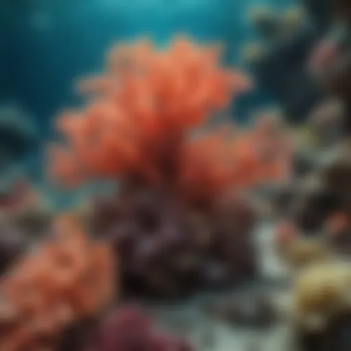 Vibrant coral formations teeming with marine life.