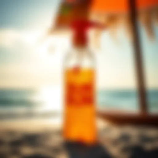 Sun Bum Mist: A Key Companion for Watersport Enthusiasts A bottle of Sun Bum Mist against a beach backdrop