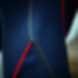 Close-up of the wetsuit's material showcasing its flexibility and texture