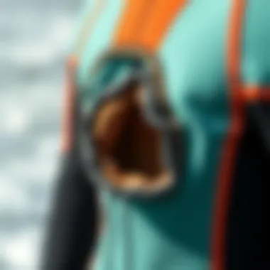 Thermal Lining for Enhanced Insulation A detailed view of the wetsuit's thermal lining designed for optimal warmth