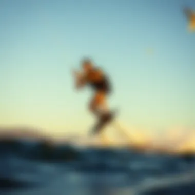 User enjoying hydrofoiling experience on calm waters