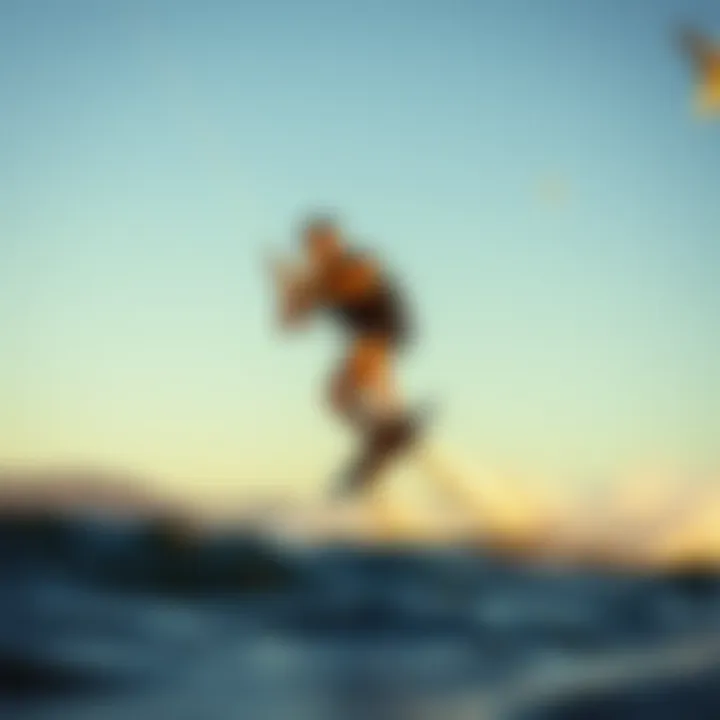 User enjoying hydrofoiling experience on calm waters