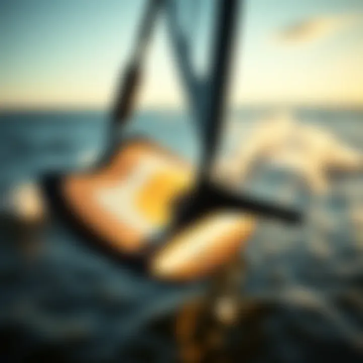 Close-up of advanced axis foil design showcasing its aerodynamic features