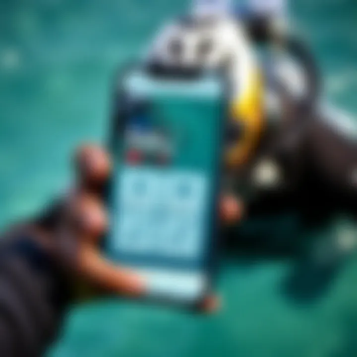 App interface showcasing breath hold training features