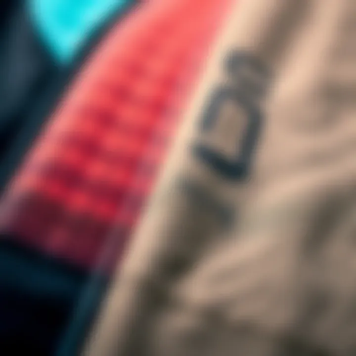 Close-up view of the material used in Kona rashguards highlighting texture and durability