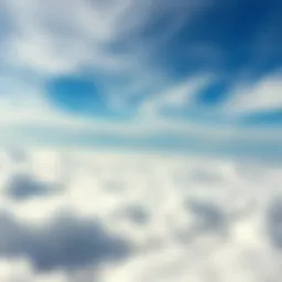 A panoramic view of different cloud layers in the sky