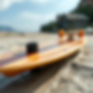 Material composition of a double kick cutaway longboard