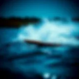 A stunning hydrofoil board gliding above the water surface