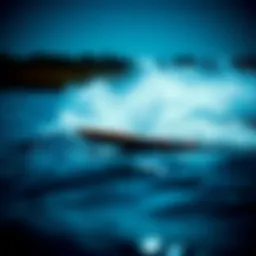 A stunning hydrofoil board gliding above the water surface