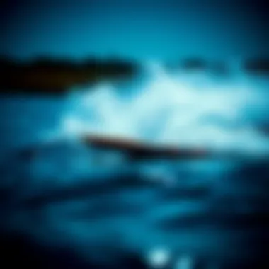 Hydrofoil Board in Action A stunning hydrofoil board gliding above the water surface