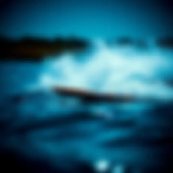 Hydrofoil Board in Action A stunning hydrofoil board gliding above the water surface