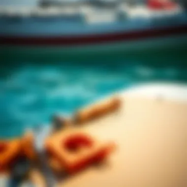 Detailed view of maintenance tools for inflatable boogie boards