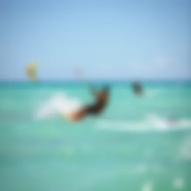 Kite Surfing in Jericoacoara's Azure Waters Kite surfers enjoying the vibrant waters of Jericoacoara