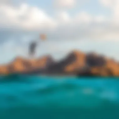 Stunning landscape of Bonaire with perfect kiteboarding conditions