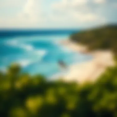 Scenic shoreline with ideal kiteboarding conditions and stunning natural backdrop