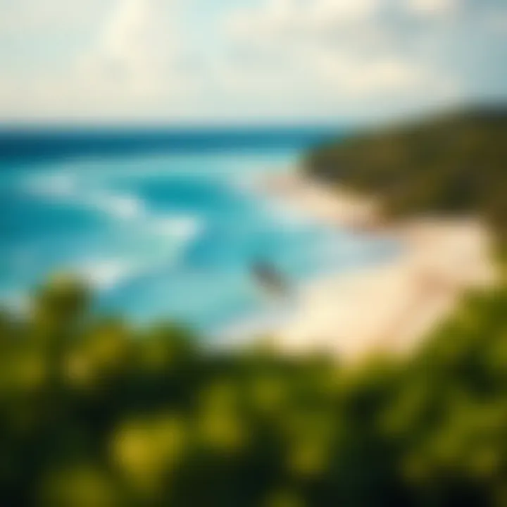 Scenic shoreline with ideal kiteboarding conditions and stunning natural backdrop