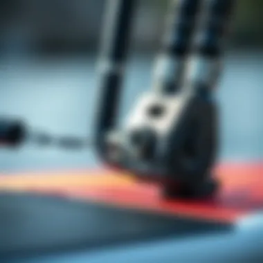 Precision Engineering: Mackite Foil Equipment Details Close-up of Mackite foil equipment highlighting its advanced design