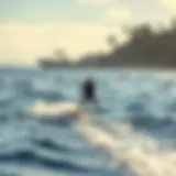 A sleek Mackite foil board gliding effortlessly over water