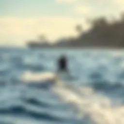 A sleek Mackite foil board gliding effortlessly over water