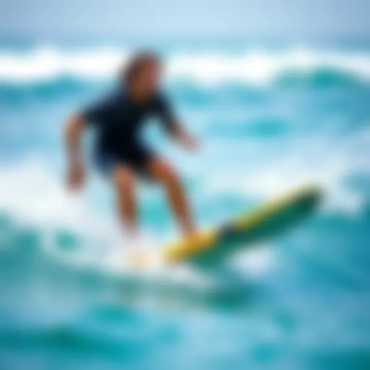 Dynamic wave riding experience on a Morey boogie board