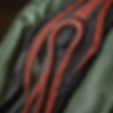 Close-up of the Atom Sling's durable materials and stitching