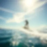 Dynamic view of a powered hydrofoil board gliding effortlessly over water